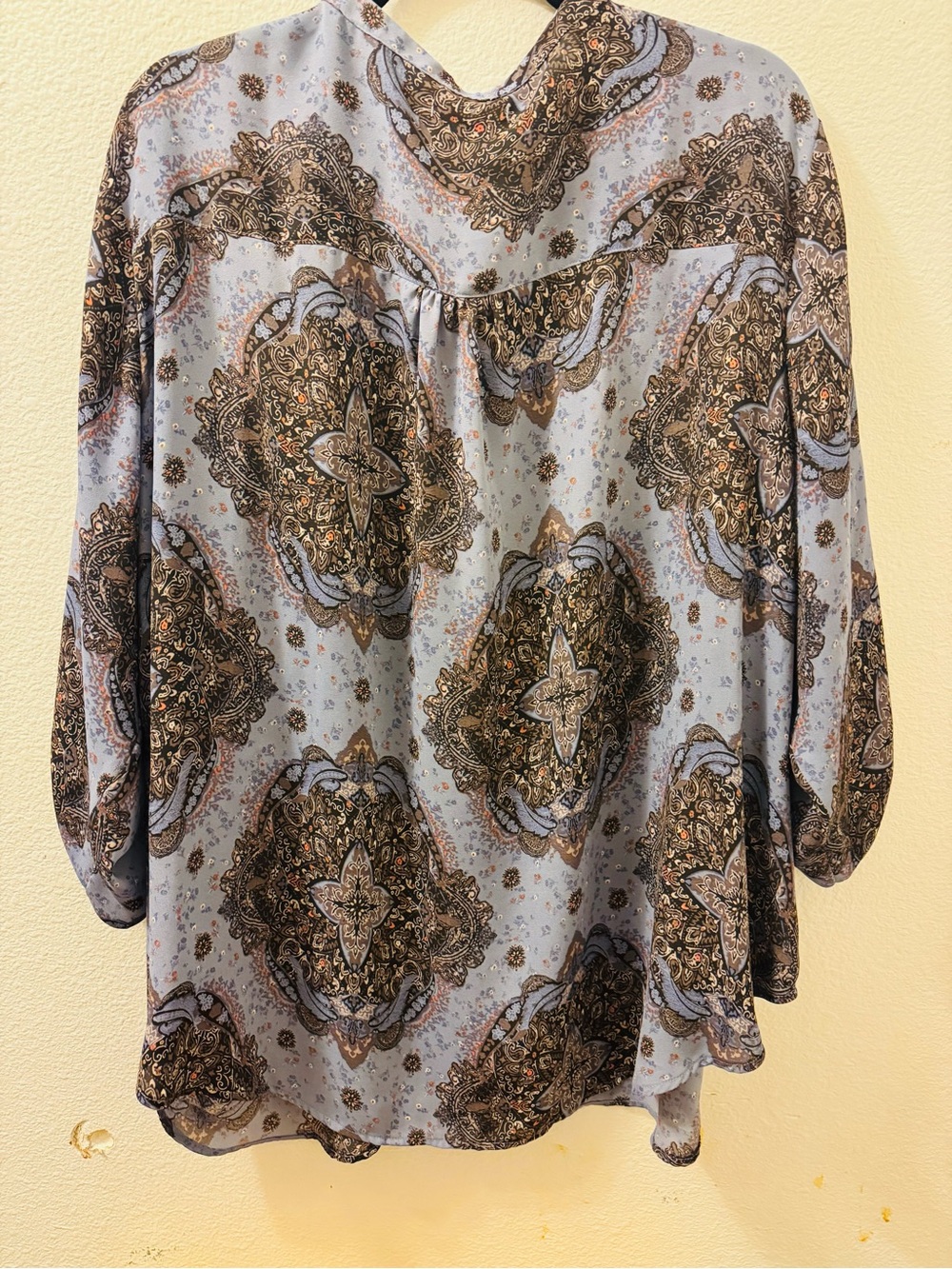Maurices Blue Paisley Medallion Tunic with Brown Accents - Picture 2 of 4